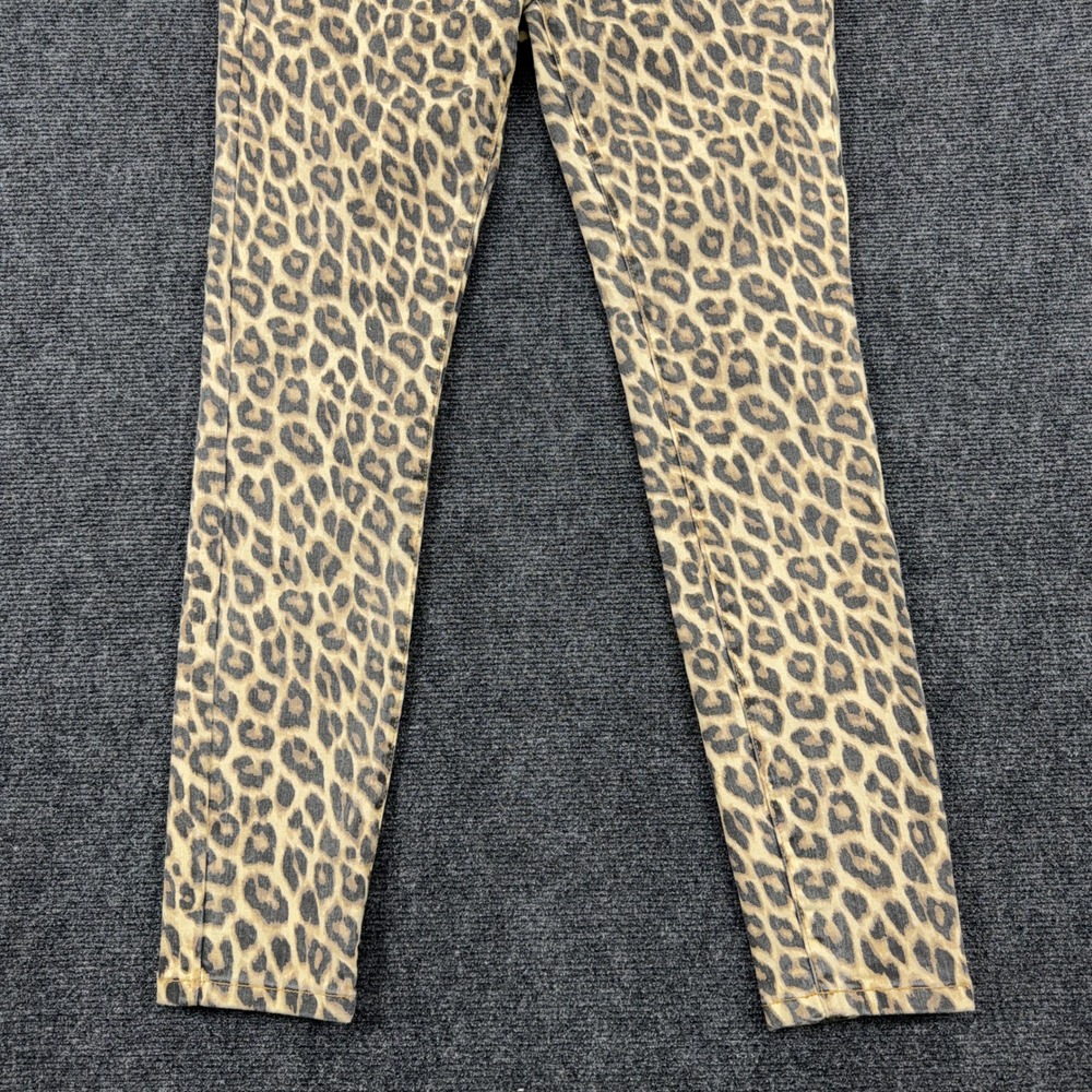 Judy‎ Blue Leopard Print Skinny Fit Stretch Denim Jeans Size 7/28 Tan Brown - Picture 5 of 11
